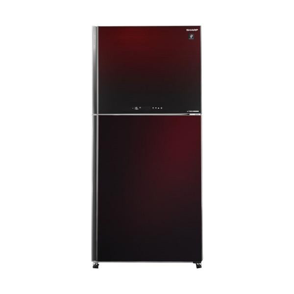 Sharp Refrigerator Inverter No Frost 396 Liter Red SJ-GV48G-RD. Sharp Refrigerator Inverter No Frost 396 Liter Red SJ-GV48G-RD.
